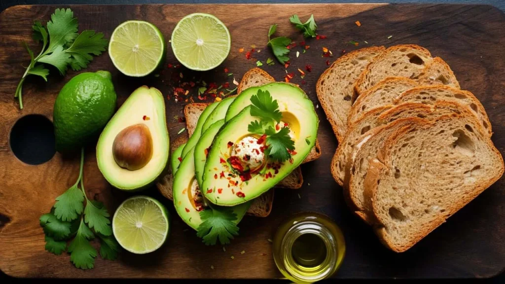 Fresh Ingredients for Spicy Avocado Toast