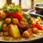 Delicious Healthy Breakfast Curry with Fresh Vegetables