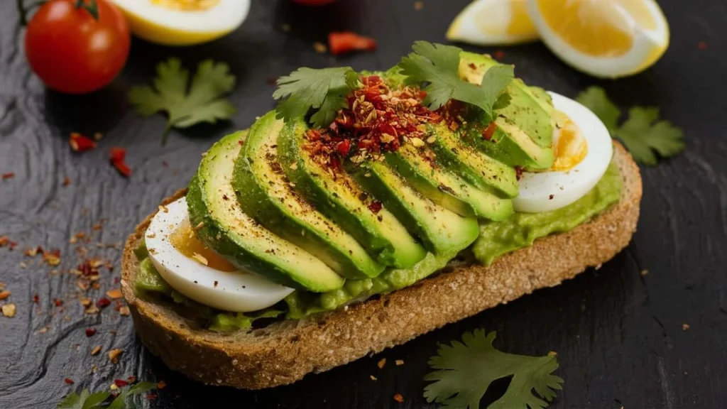 Spicy Avocado Toast with Boiled Eggs