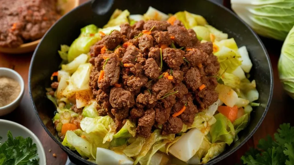 Delicious Hamburger Cabbage Skillet